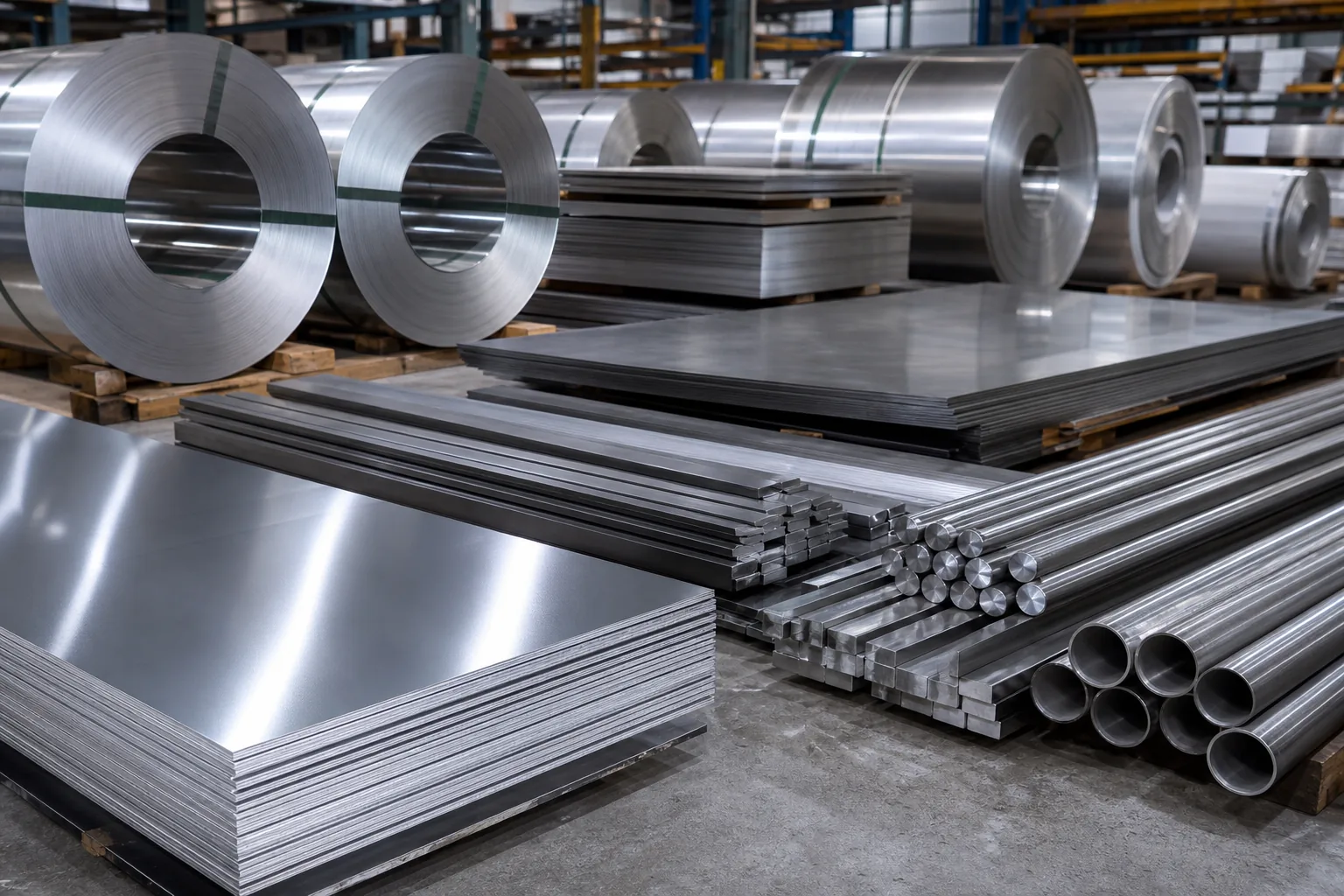 Stainless steel pipes sheets and material stock