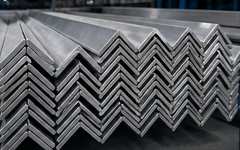 Stainless Steel Angles stock photo